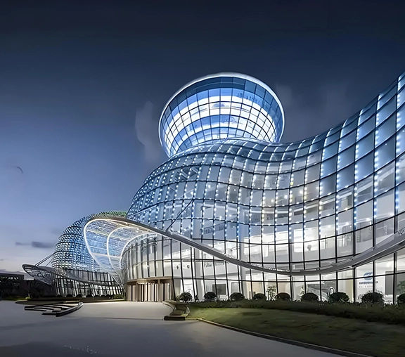 مدونة وتحميل من الزجاج المنحني